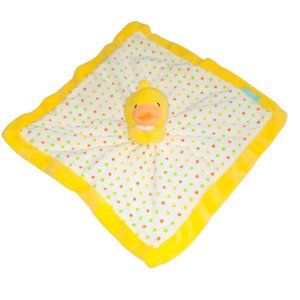 JAFRA Tender Moments Duck Polka Dot Yellow Baby Security Blanket Lovey 14" X 14"